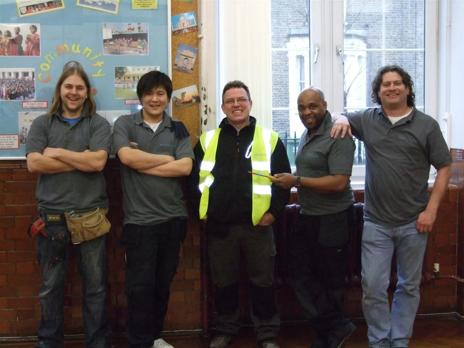 The Royal Docks Electrical team on site at a school in East London