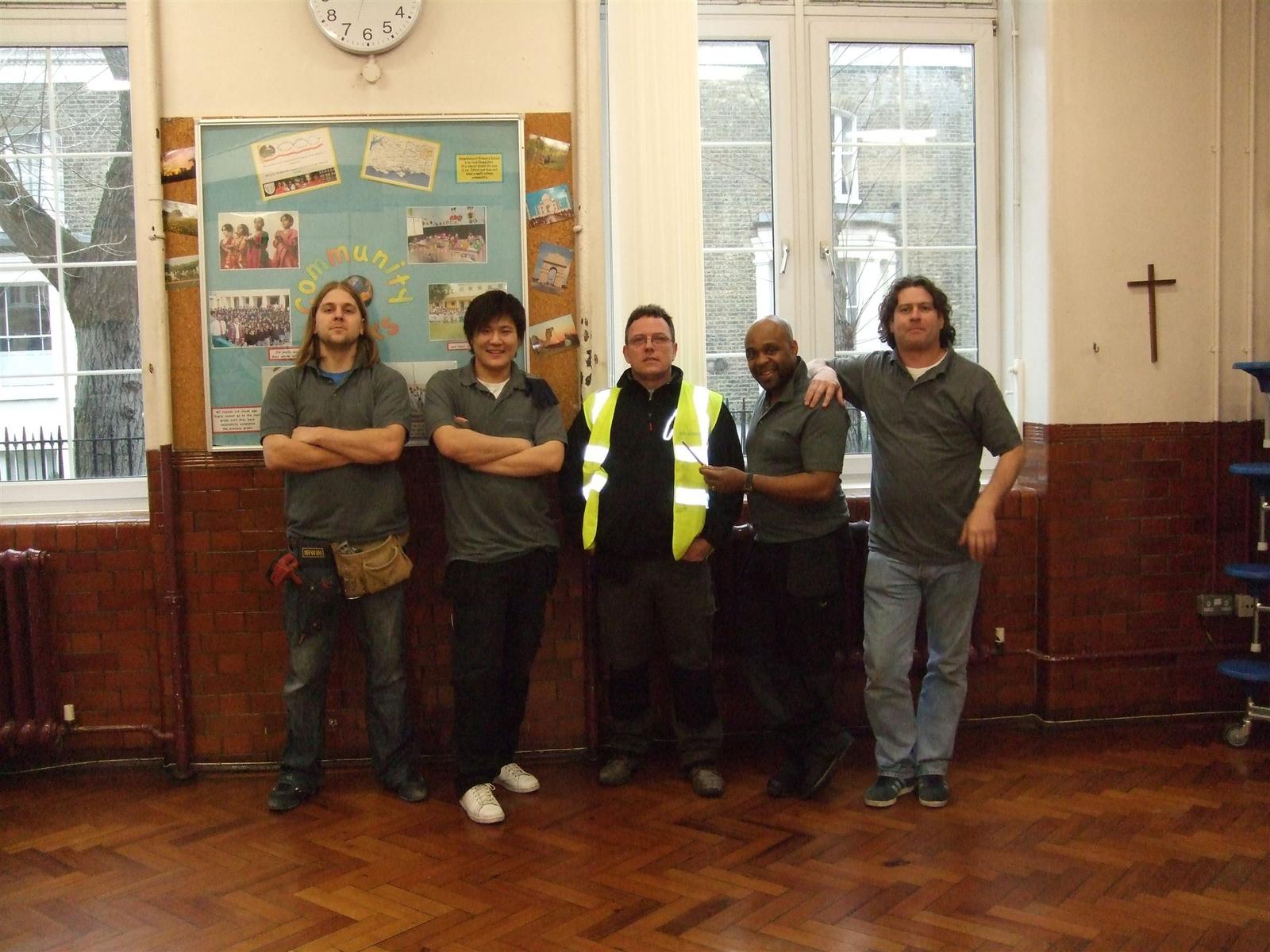 The Royal Docks Electrical team on a commercial job in East London