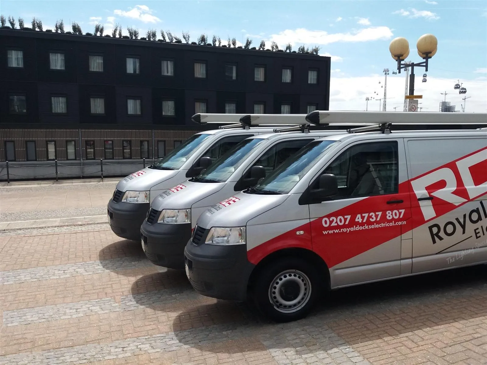 Royal Docks Electrical fleet at Canary Wharf