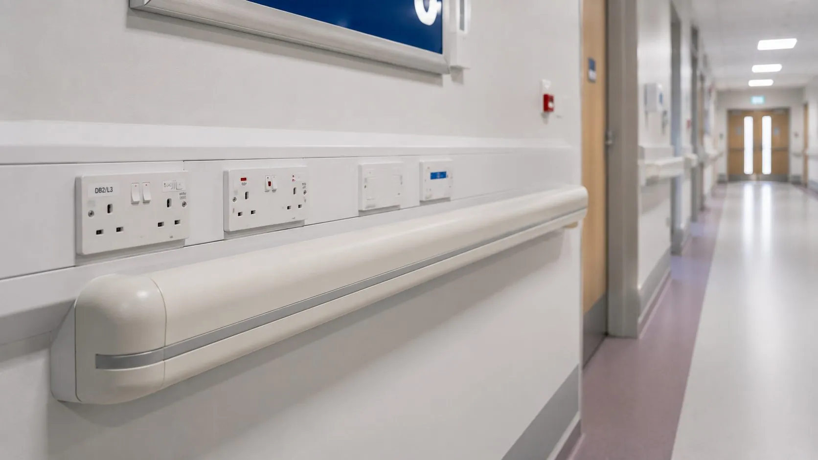 Distribution board serving circuits in a care home
