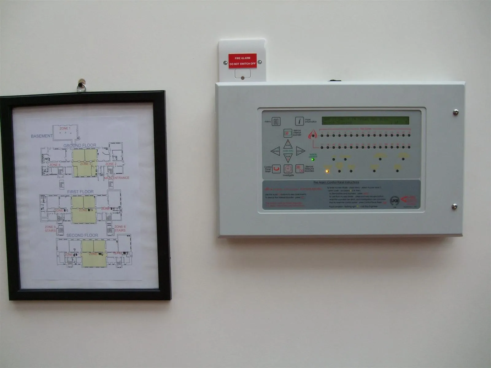 Zoned fire alarm control panel installation